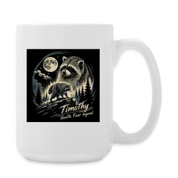 Jimothy Waschbär Lustige Jimothy aus Seattle - Große Tasse 440 ml - Weiß - Rechts