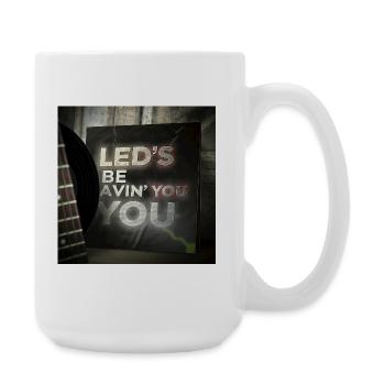 LEDS BE AVIN YOU von Mark Noone - Große Tasse 440 ml - Weiß - Rechts
