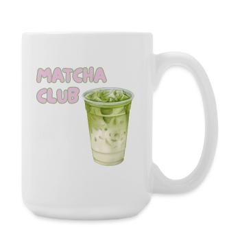 Matcha Club Latte Grafik - Große Tasse 440 ml - Weiß - Rechts