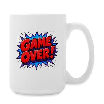Déclaration de game over dans les comics Pop Art - Grande tasse 440 ml - blanc - Droite