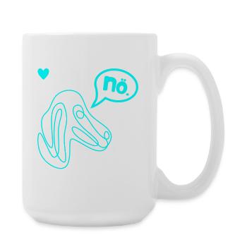 Teckel Têtu - Grande tasse 440 ml - blanc - Droite