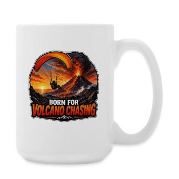 Chasse aux volcans en parapente - Grande tasse 440 ml - blanc - Droite