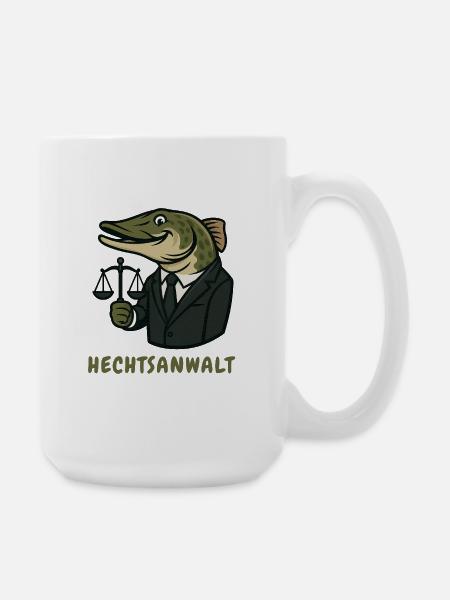 HECHTSANWALT  - Große Tasse 440 ml - Weiß