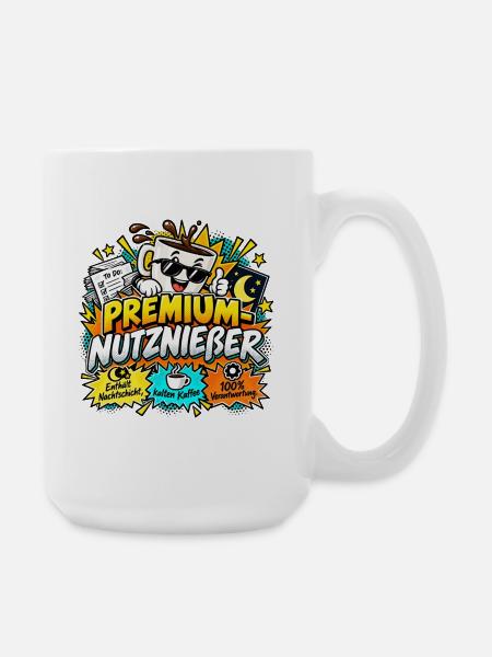 Premium-Nutznießer Kaffeeheld - Große Tasse 440 ml - Weiß