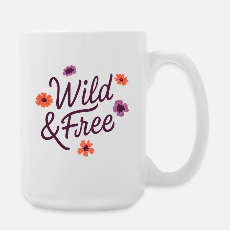 Wild & Frei - Große Tasse 440 ml - Weiß
