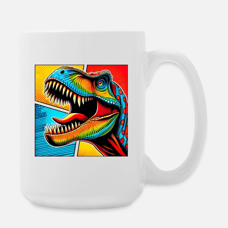 Dinosaurier - Große Tasse 440 ml - Weiß