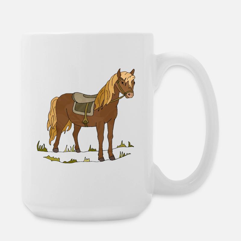 Cheval - Grande tasse 440 ml - blanc