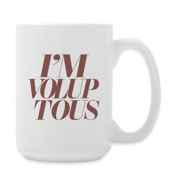 Ausdrucksstarke Affirmation Body Positivity - Große Tasse 440 ml - Weiß - Rechts