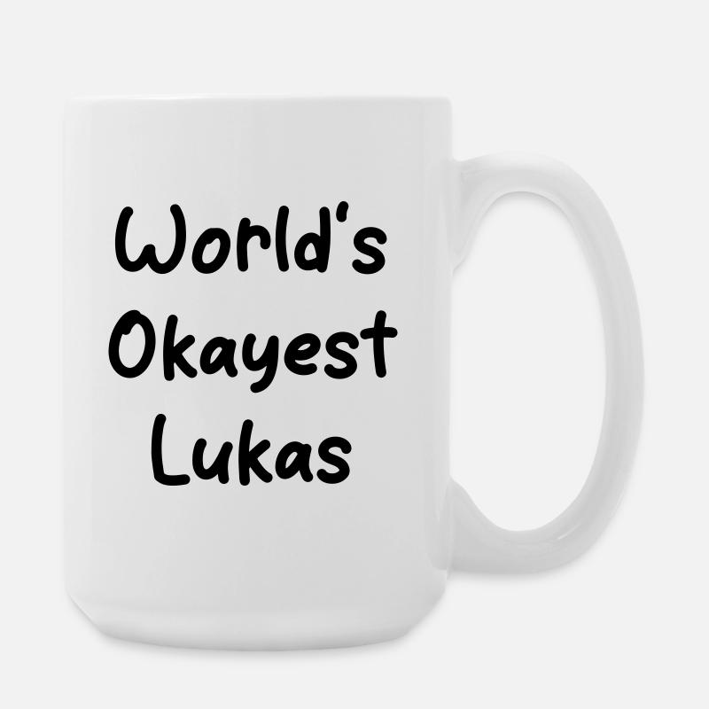 worlds okayest Lukas - Große Tasse 440 ml - Weiß