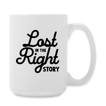 Lost in the Right Story - Large Mug 440 ml - white - Right