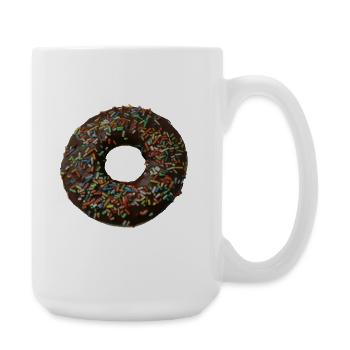 Beignet au chocolat avec des pépites colorées - Grande tasse 440 ml - blanc - Droite