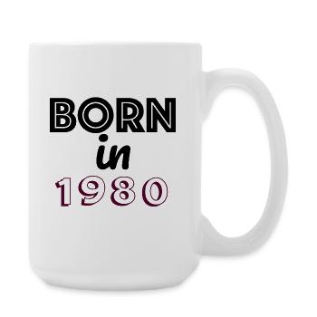 Born in 1980 - Large Mug 440 ml - white - Right