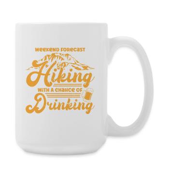 Weekend Forecast Hiking with a Chance of Drinking - Large Mug 440 ml - white - Right