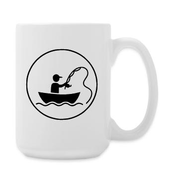Pêche et pêche | Petri Heil Hobby Logo - Grande tasse 440 ml - blanc - Droite