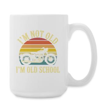 Motard Moto Biker Je Ne Suis Pas Vieux - Grande tasse 440 ml - blanc - Droite