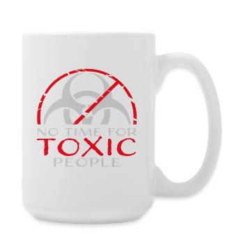 No Time Toxic People Boundaries Self Care Saying - Large Mug 440 ml - white - Right