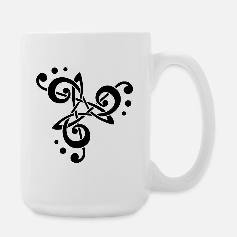Musikalische Note in Triskelion - Große Tasse 440 ml - Weiß