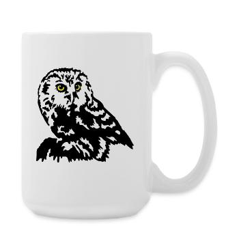 Little owl owl - Large Mug 440 ml - white - Right