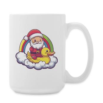 Noël canard Père Noël - Grande tasse 440 ml - blanc - Droite