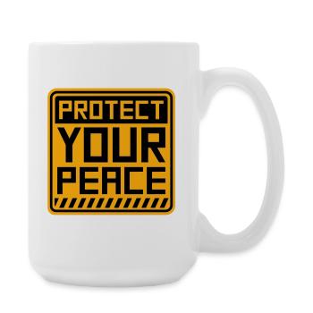 Protect Your Peace Mental Health Mindfulness - Large Mug 440 ml - white - Right