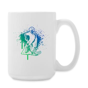 Floorball Liebe klarer Look für Unihockey - Große Tasse 440 ml - Weiß - Rechts