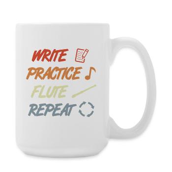 Write Practice Flute Repeat - Large Mug 440 ml - white - Right