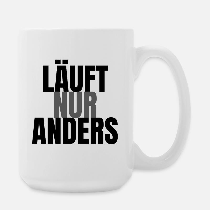 Läuft nur anders - Große Tasse 440 ml - Weiß