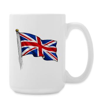 Großbritannien England Fahne - Große Tasse 440 ml - Weiß - Rechts