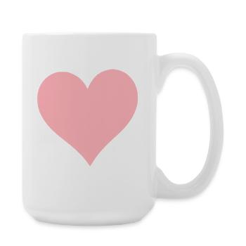 Valentinstag Pink Heart, Valentinstag - Große Tasse 440 ml - Weiß - Rechts