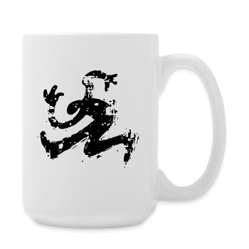 Minimal, Abstrait, Forme, Mouvement, Dessin, Dynamique - Grande tasse 440 ml - blanc - Droite