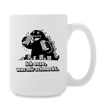 Monster isst, was ihm schmeckt - Große Tasse 440 ml - Weiß - Rechts