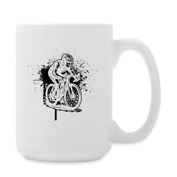 Ein Must Have für echte Rennrad - Große Tasse 440 ml - Weiß - Rechts