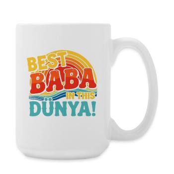 Best Baba In This Dunya Retro Sunset - Large Mug 440 ml - white - Right