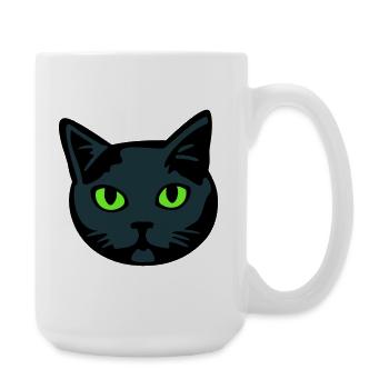 Graue Katze / Kater "Britisch Kurzhaar" - Große Tasse 440 ml - Weiß - Rechts