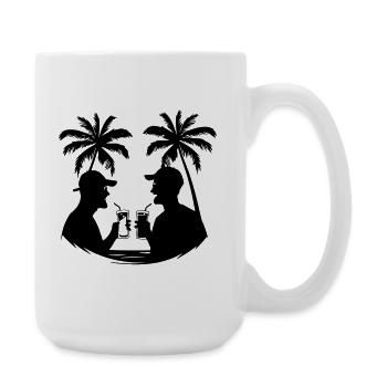 Silhouette des fêtes - Grande tasse 440 ml - blanc - Droite