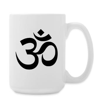 Om Symbol Mantra Silhouette - Große Tasse 440 ml - Weiß - Rechts