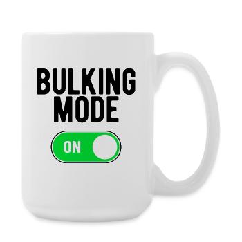 Bulking Mode On Fun Gym Fitness - Large Mug 440 ml - white - Right