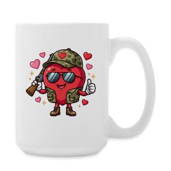 Chasse drôle à la Saint-Valentin pour les hommes - Grande tasse 440 ml - blanc - Droite