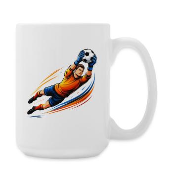 Gardien de but Maillot de gardien de football sauve Soccer - Grande tasse 440 ml - blanc - Droite