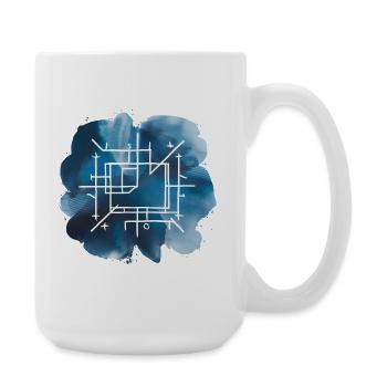Plan d’architecture Print - Grande tasse 440 ml - blanc - Droite