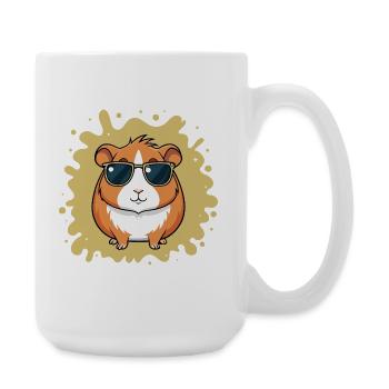 Cool Hamster with Sunglasses - Large Mug 440 ml - white - Right