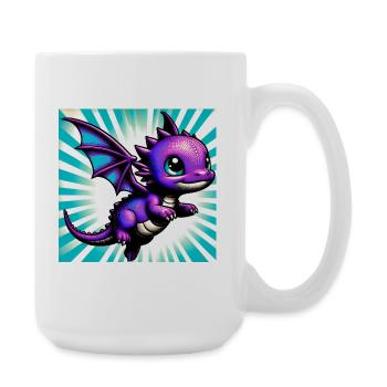 Drache - Große Tasse 440 ml - Weiß - Rechts