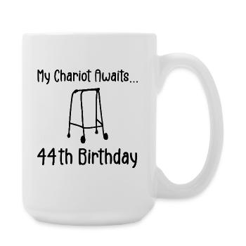 44. Geburtstagsparty Lustiger 44-jähriger Geburtstag - Große Tasse 440 ml - Weiß - Rechts