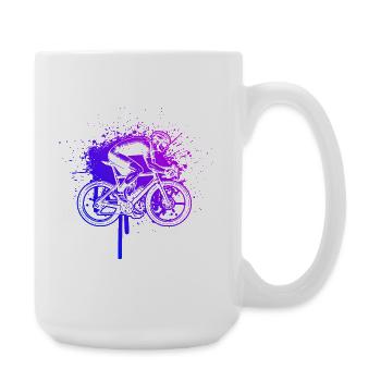 Idée cadeau pour un vélo de route avec vélo de route - Grande tasse 440 ml - blanc - Droite