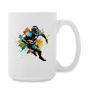 Illustrations de joueurs de football américain en tendance - Grande tasse 440 ml - blanc - Droite