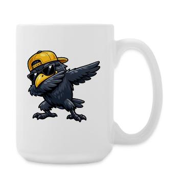 Dabbing Raven - Large Mug 440 ml - white - Right