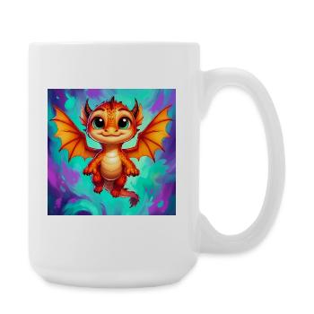Drache - Große Tasse 440 ml - Weiß - Rechts