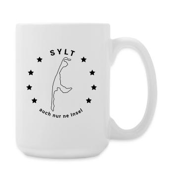 Sylt - Insel Nordsee Maritim Watt Meer - Große Tasse 440 ml - Weiß - Rechts