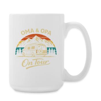 Grand-mère et grand-père en tournée camping-car - Grande tasse 440 ml - blanc - Droite