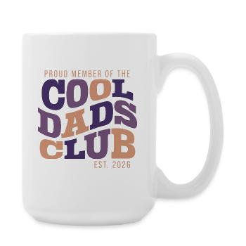 Cool Dads Club - Werdender Papa 2026 Geschenk - Große Tasse 440 ml - Weiß - Rechts